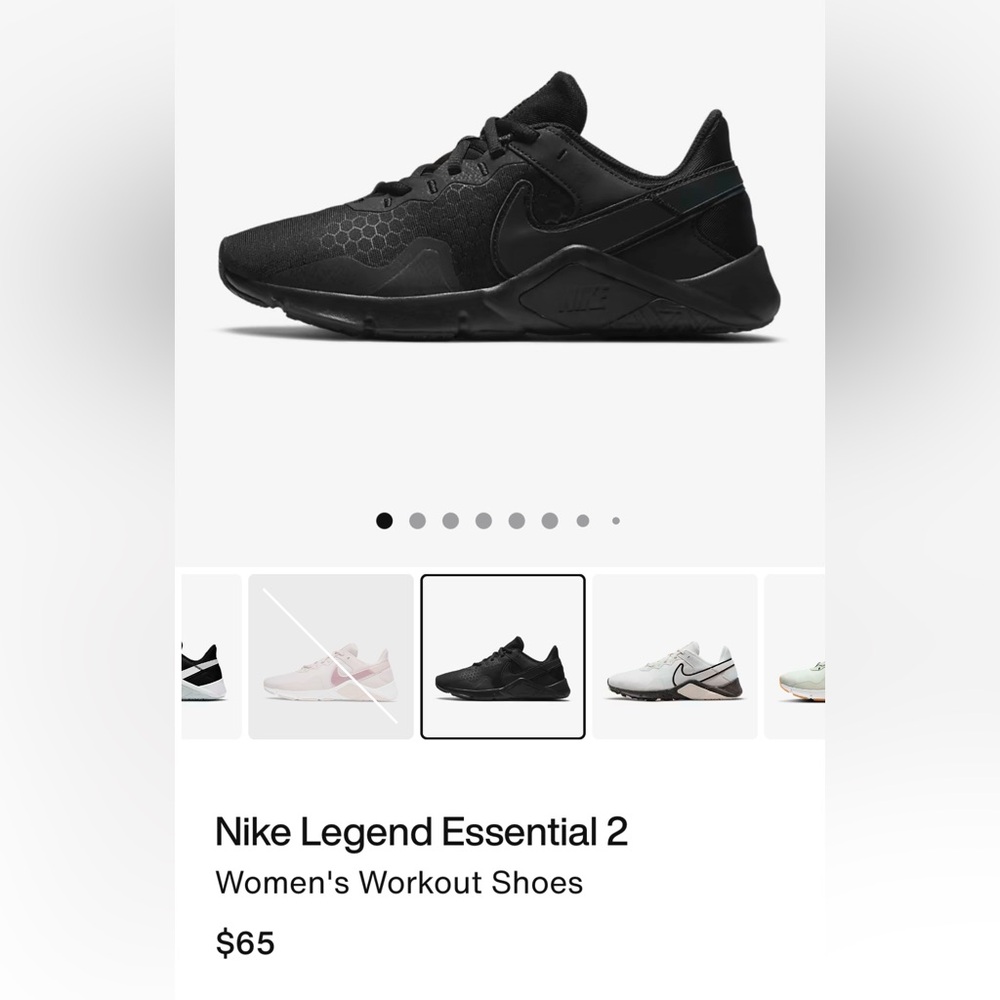 Black Nike Legend Essential 2
Gym Shoes Size 10